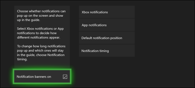 Xbox One Notifications Menu