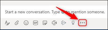 The 3 dots option under the message window.