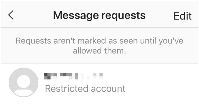 Messages from restricted accounts showing up in Message Requests