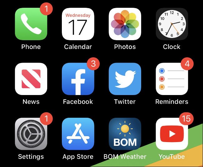 App icons on an iOS Home screen.