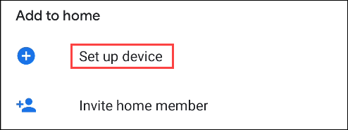 google home set up device