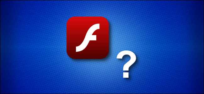 The Adobe Flash icon and a question mark.