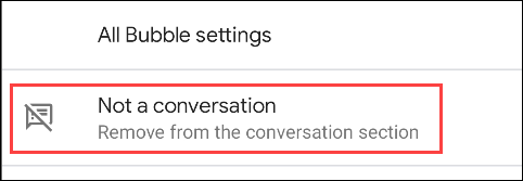 remove conversation from section