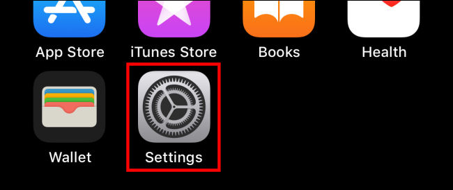 Tap the Settings icon on iPhone